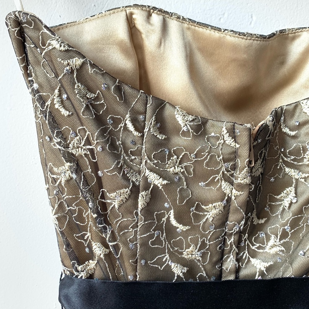 Jessica McClintock strapless embroidered dress - Picture 4 of 7